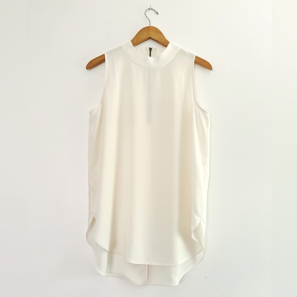 Loft Sleeveless White Blouse